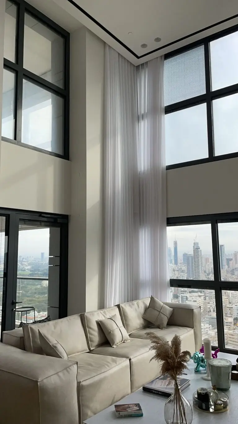 וילונות מבד פשתן